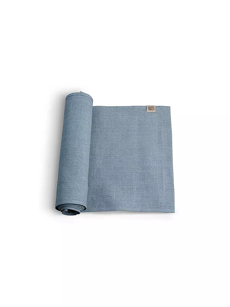 LOVELY LINEN | Leinen-Tischläufer "Erik" 47x150cm (taubenblau) | blau