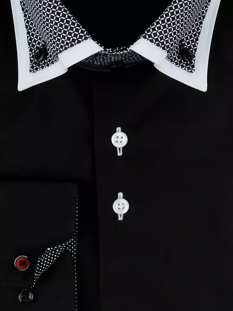 LUIGI CAMICIE | Hemd Slim-Fit | schwarz