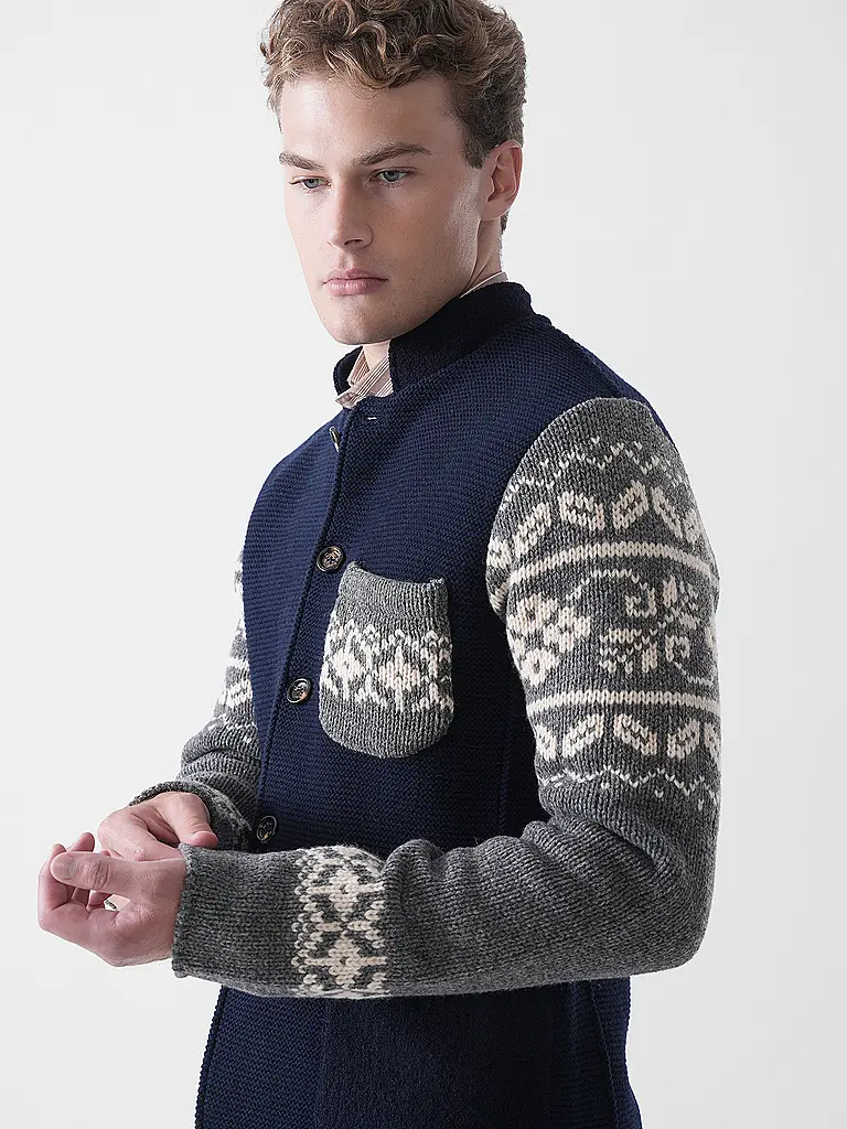 LUIS TRENKER | Strickjacke LUWAINER | blau