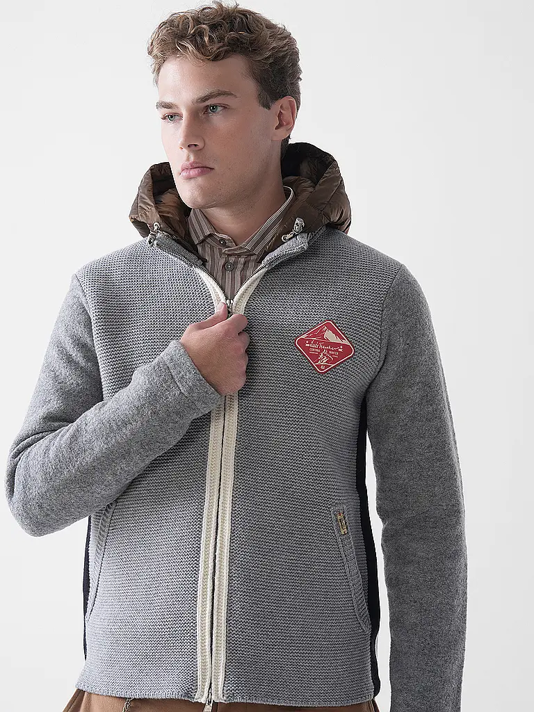 LUIS TRENKER | Strickjacke LUWALLACE | hellgrau