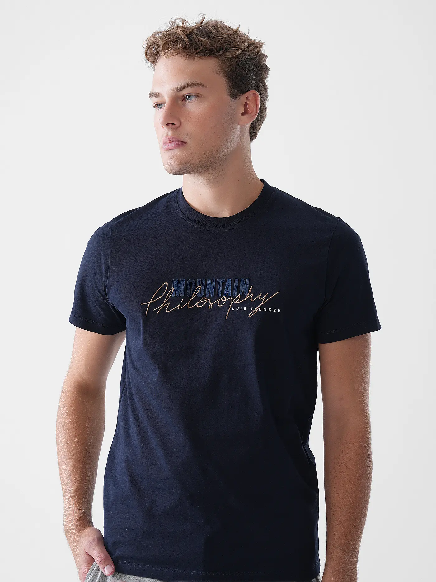 LUIS TRENKER | T-Shirt PHILOSOPHIST | dunkelblau