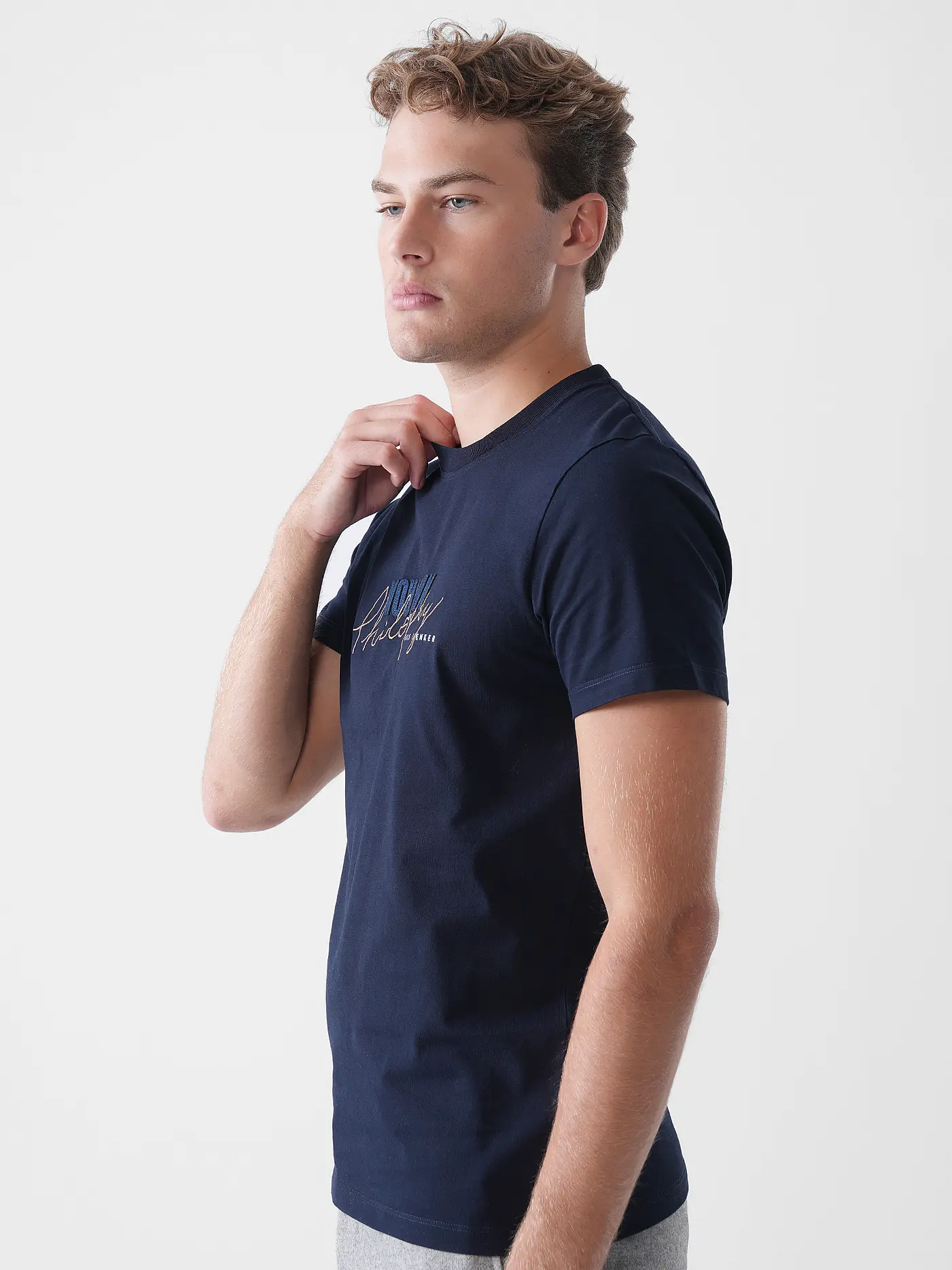 LUIS TRENKER | T-Shirt PHILOSOPHIST | dunkelblau