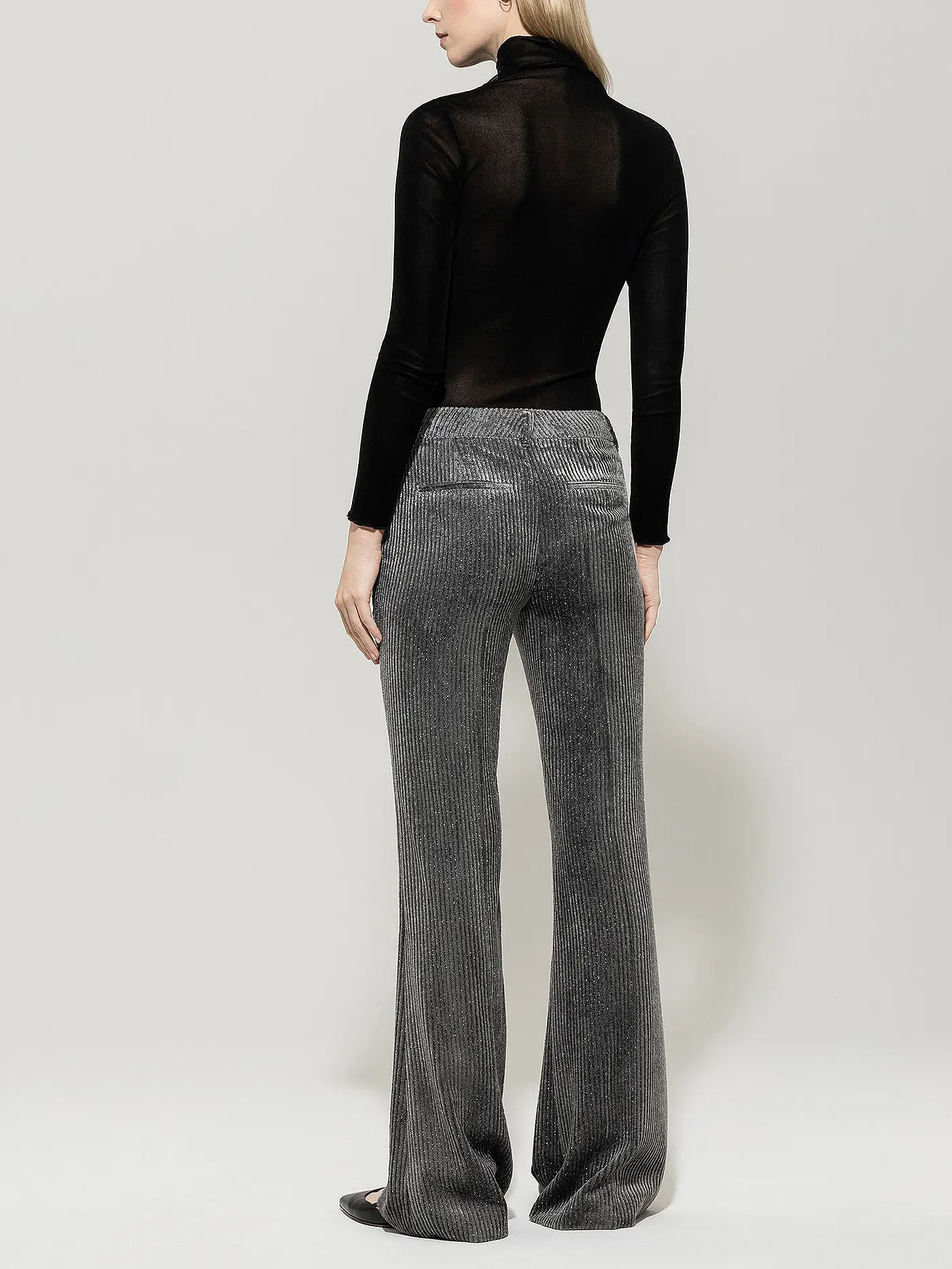 LUISA CERANO | Businesshose Flared Fit | hellgrau