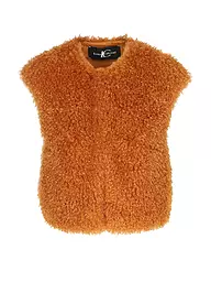 LUISA CERANO | Gilet in Felloptik  | orange
