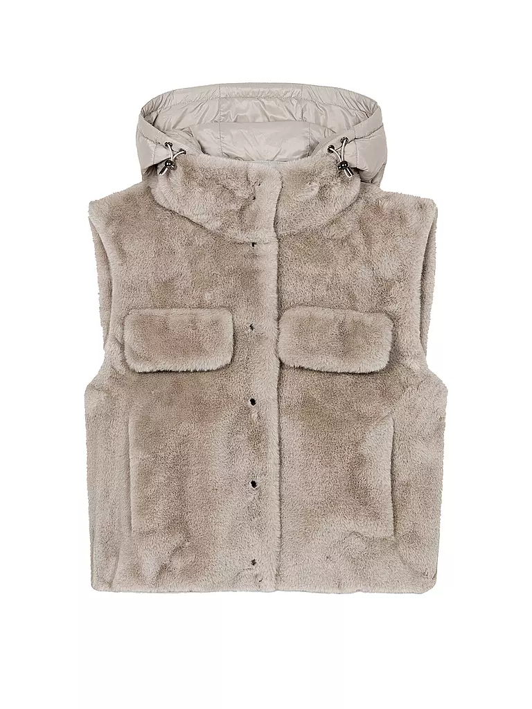 LUISA CERANO | Gilet in Felloptik  | Beige