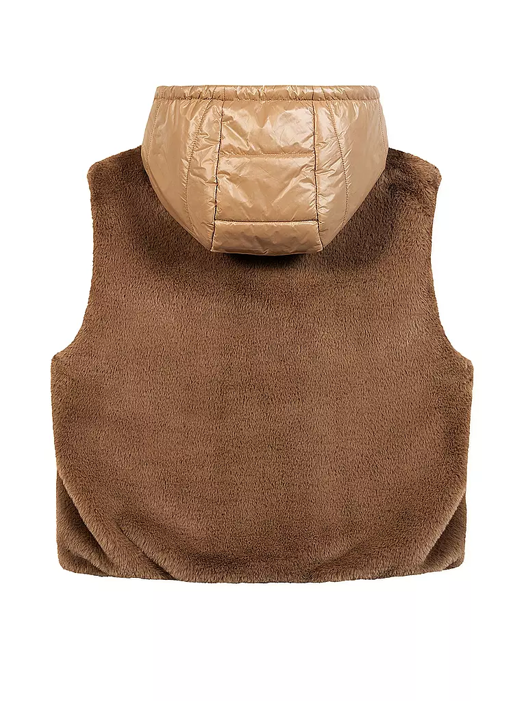 LUISA CERANO | Gilet in Felloptik  | hellbraun