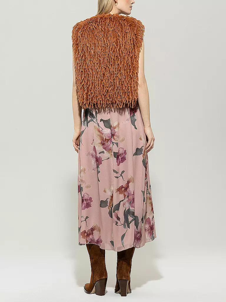 LUISA CERANO | Gilet in Felloptik | orange
