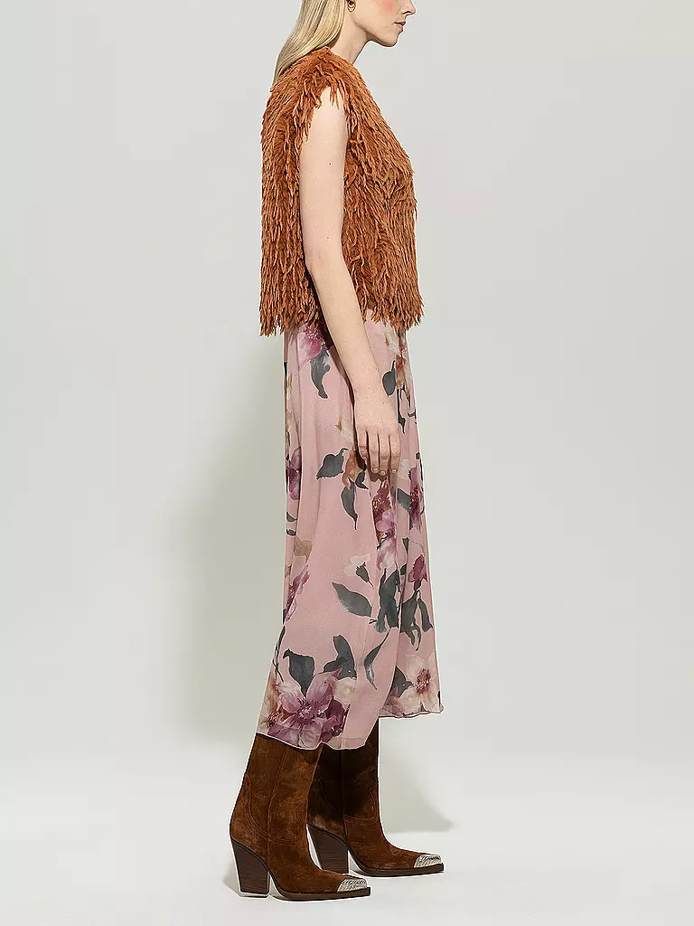 LUISA CERANO | Gilet in Felloptik | orange