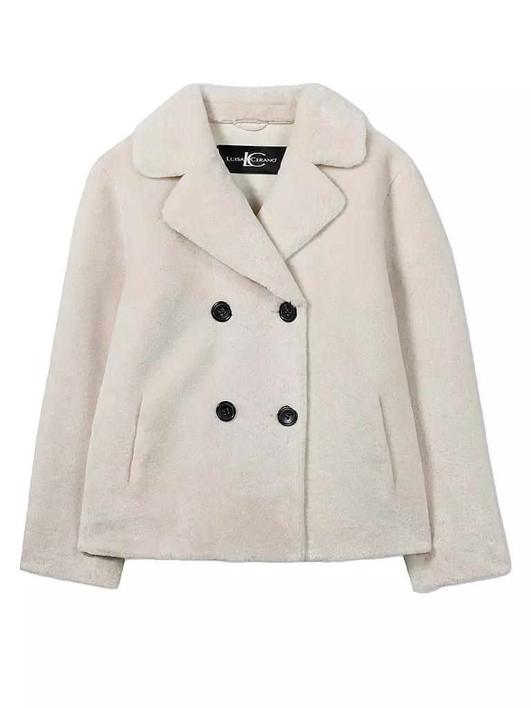 LUISA CERANO | Jacke in Felloptik  | weiss