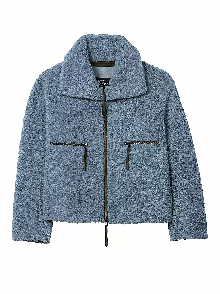 LUISA CERANO | Jacke in Felloptik | blau