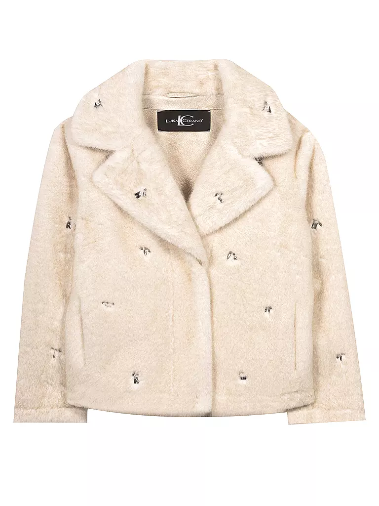 LUISA CERANO | Jacke in Felloptik | beige