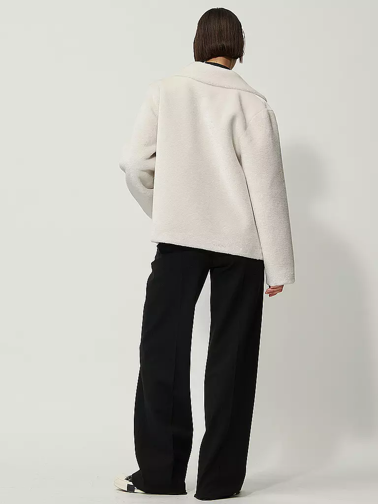 LUISA CERANO | Jacke in Felloptik | weiss