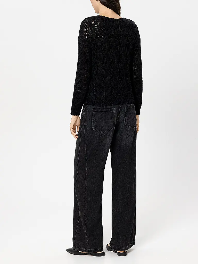 LUISA CERANO | Jeans Wide Leg  | Schwarz