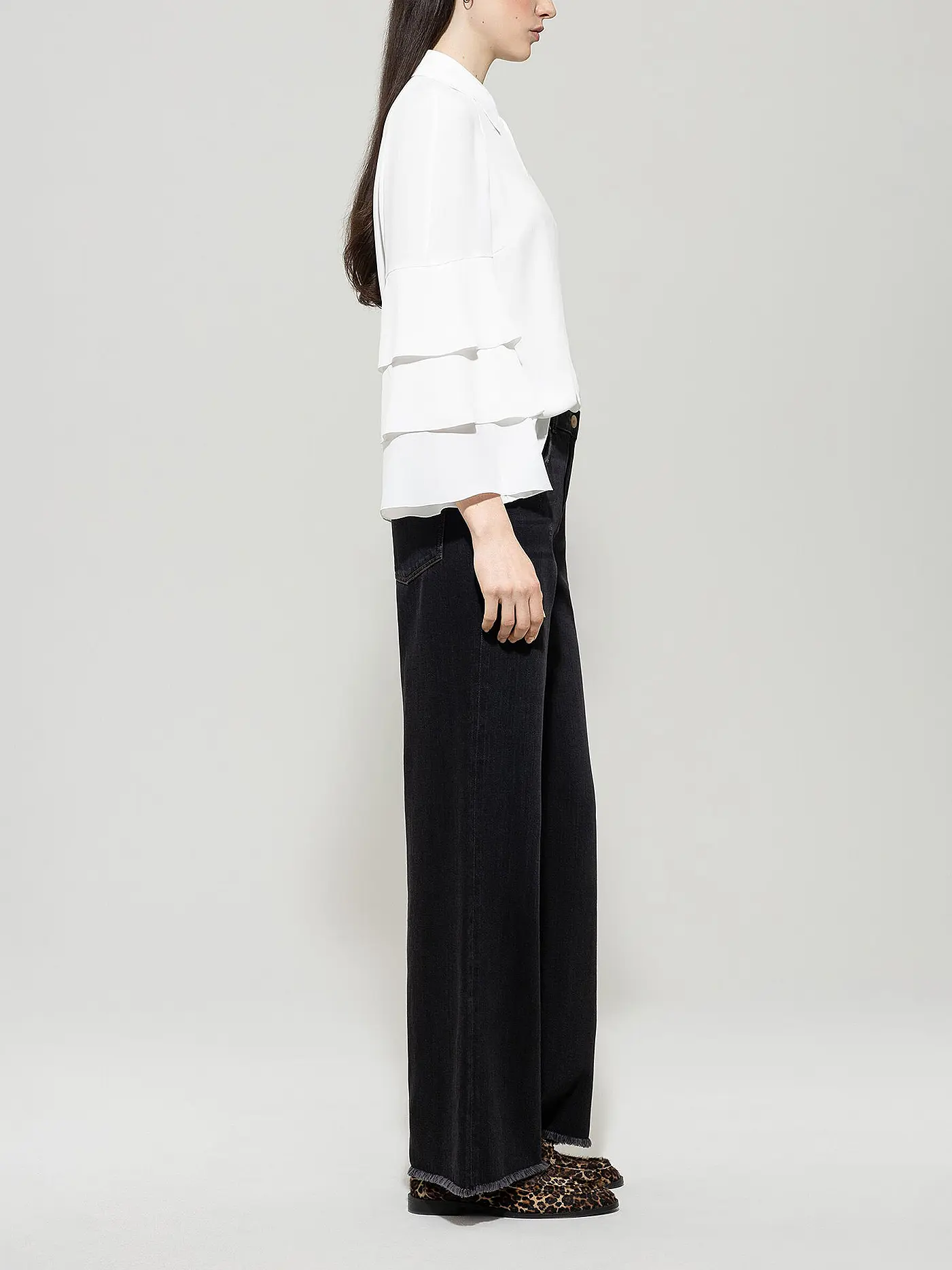 LUISA CERANO | Jeans Wide Leg  | schwarz