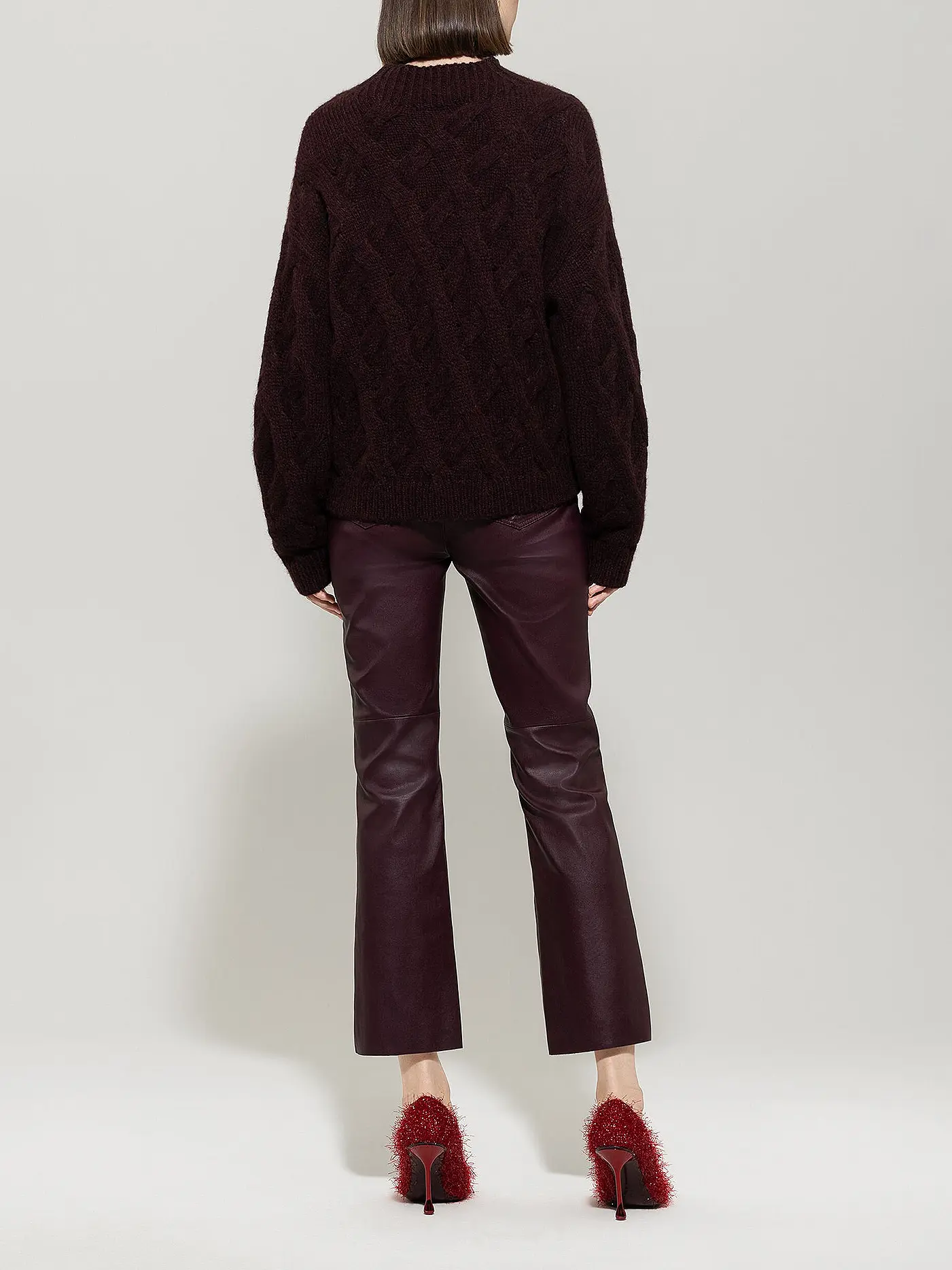 LUISA CERANO | Lederhose  | dunkelrot