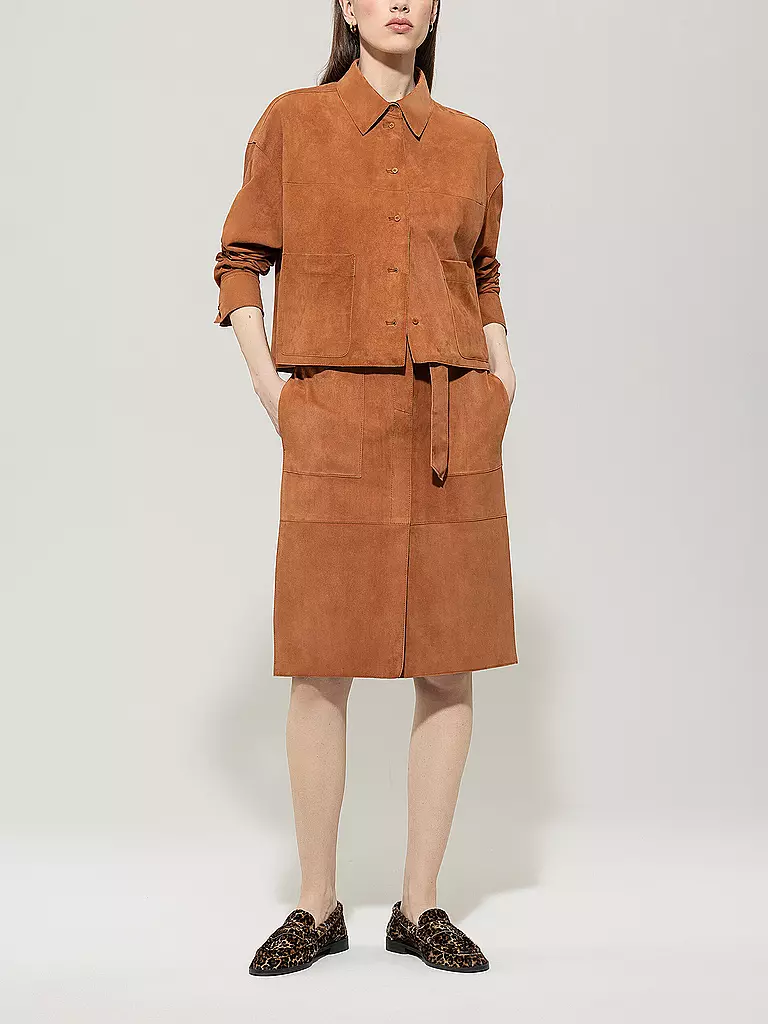 LUISA CERANO | Lederjacke  | orange