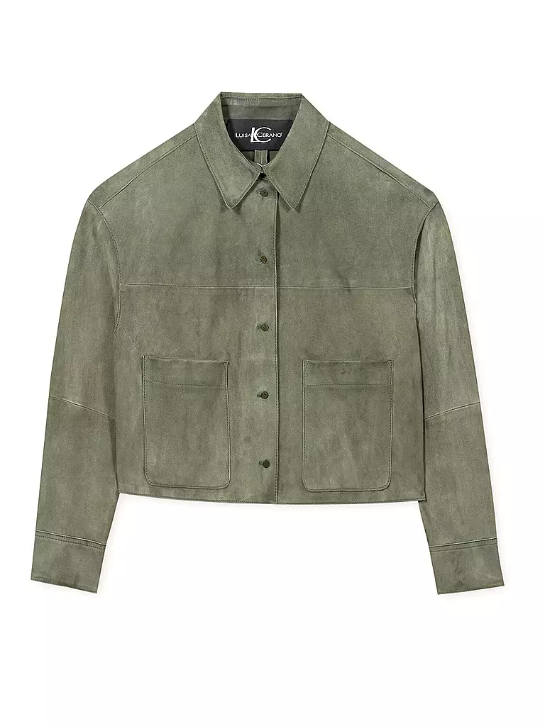 LUISA CERANO | Lederjacke | petrol