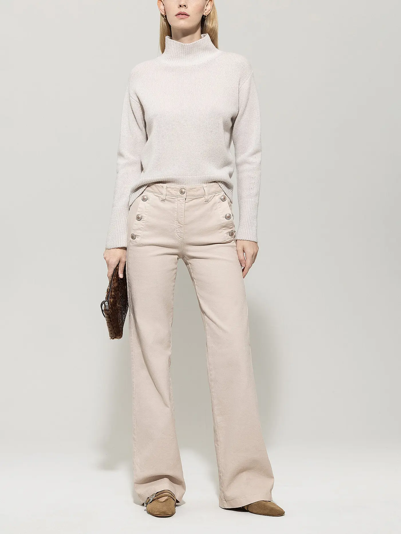 LUISA CERANO | Rollkragenpullover  | creme