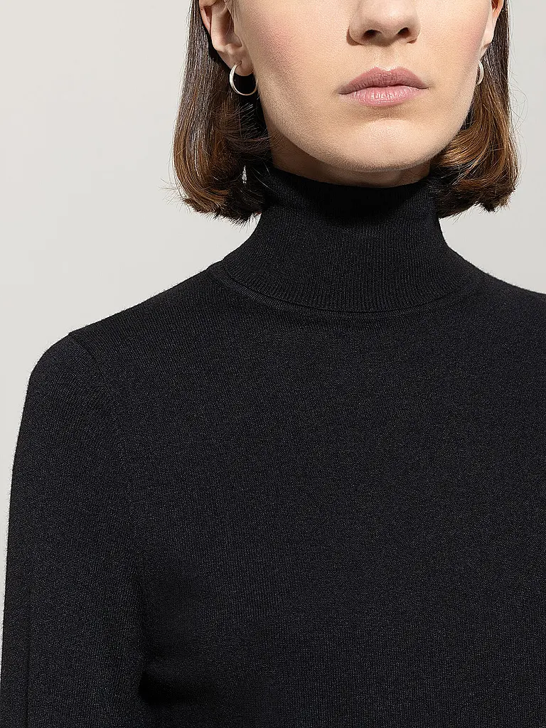 LUISA CERANO | Rollkragenpullover  | schwarz