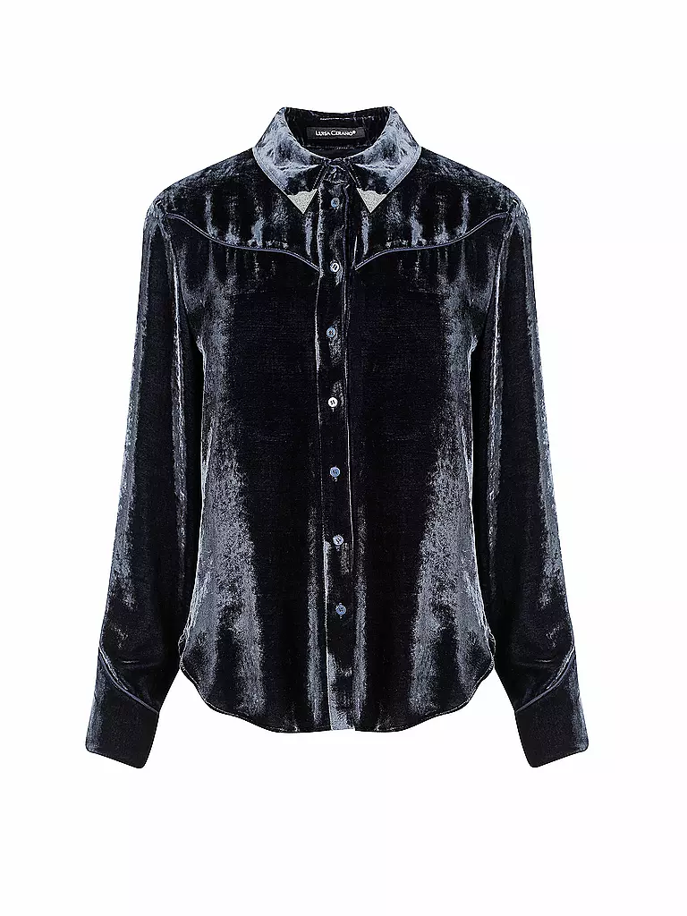 LUISA CERANO | Samt-Bluse  | 