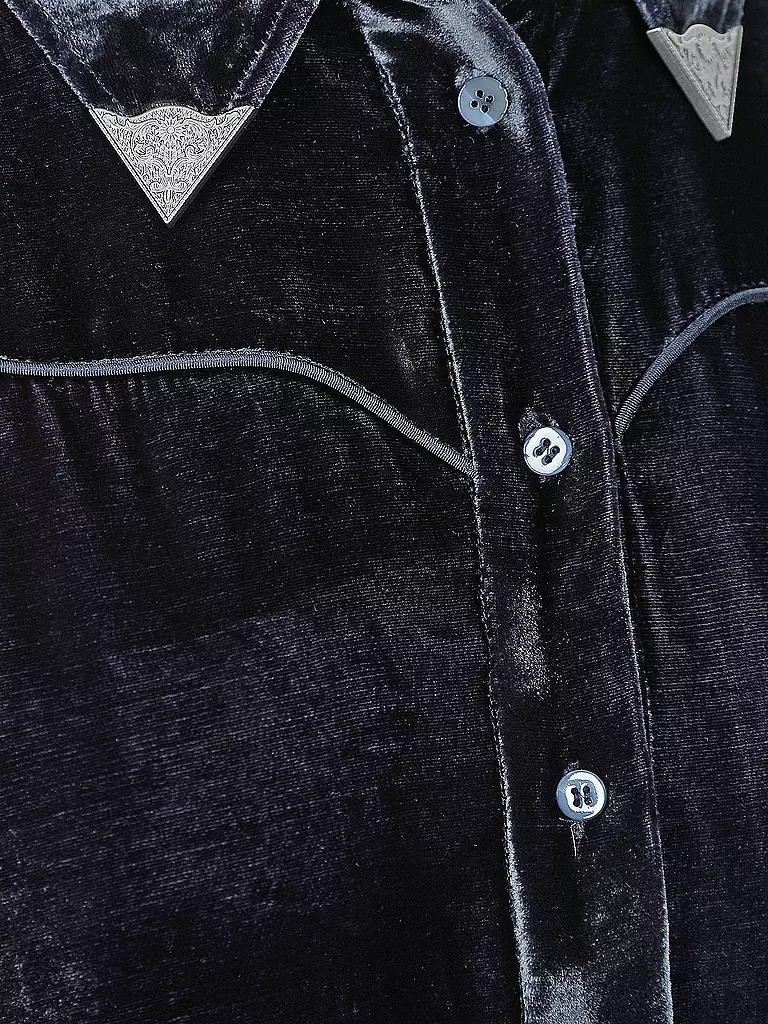 LUISA CERANO | Samt-Bluse  | 