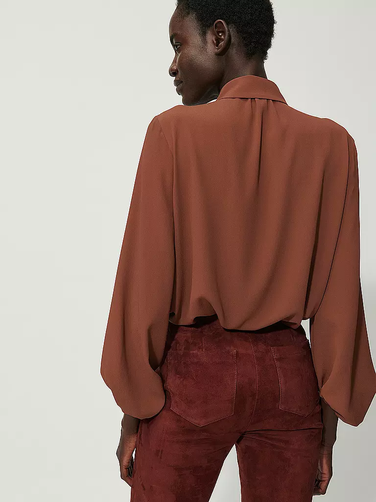 LUISA CERANO | Seidenbluse  | braun