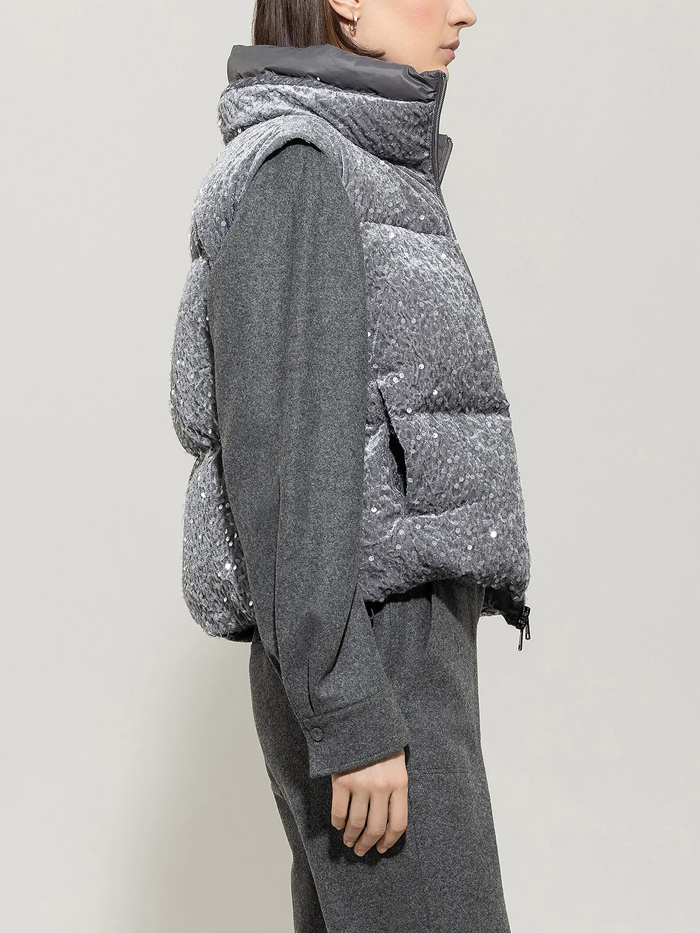 LUISA CERANO | Steppgilet  | hellgrau