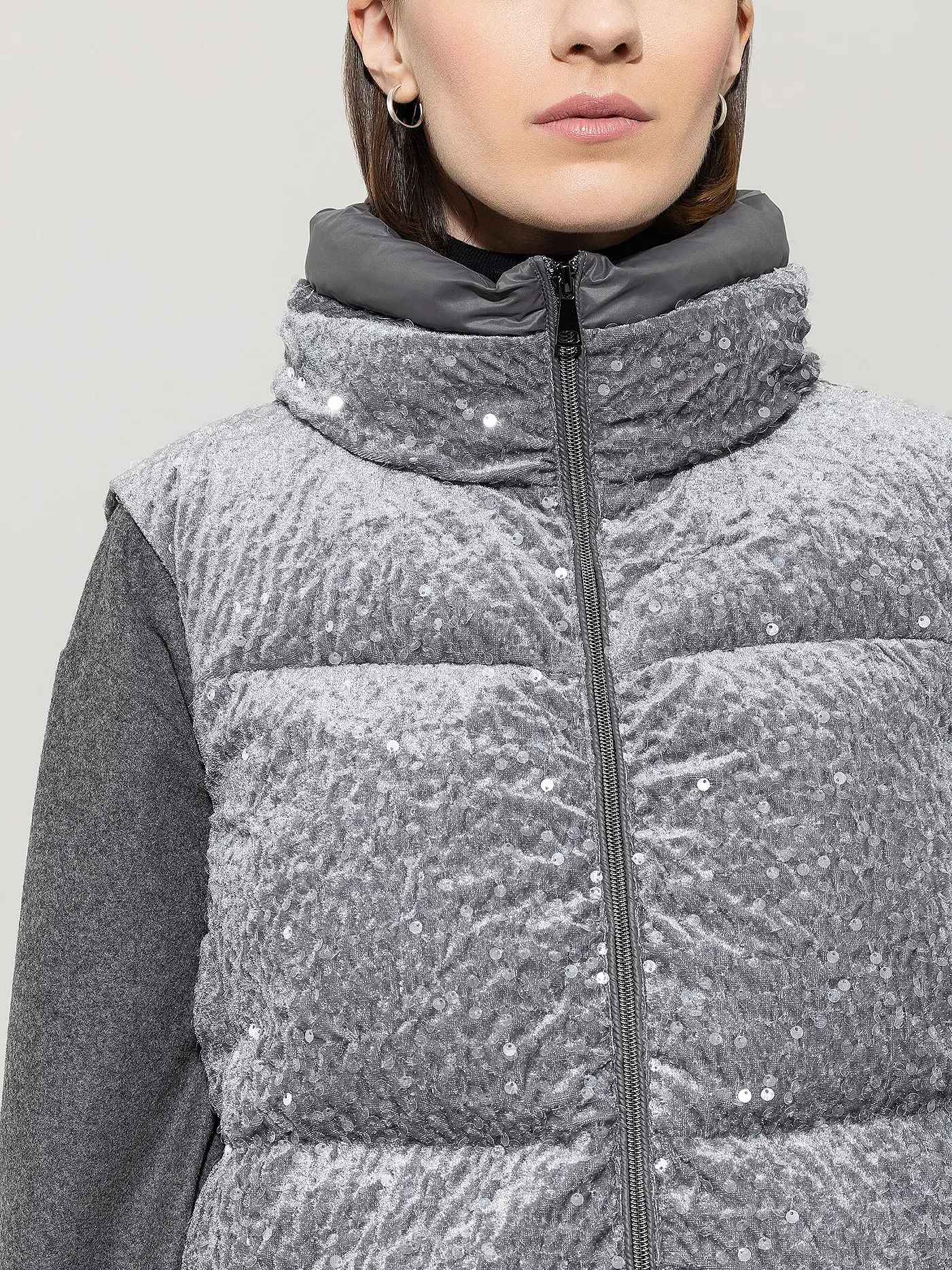 LUISA CERANO | Steppgilet  | hellgrau