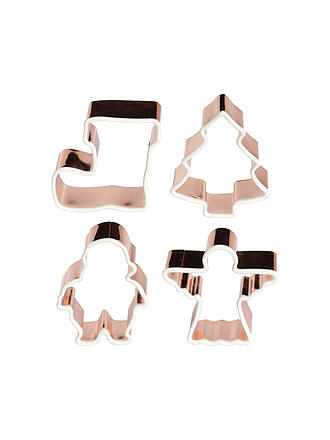 LURCH |  Ausstechformen 4tlg. XMAS MINI Kupfer/Silikon 