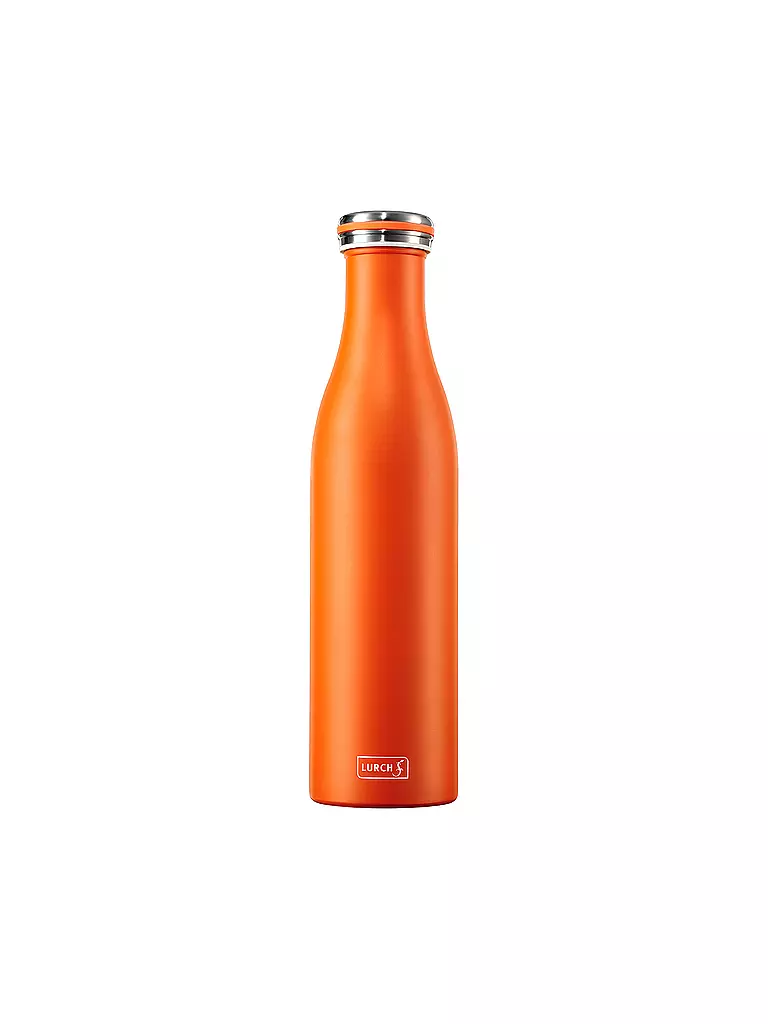 LURCH | Isolierflasche - Thermosflasche Edelstahl 0,75l Orange | orange