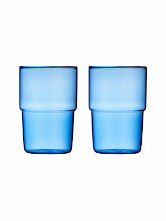 LYNGBY GLAS | Trinkglas 2er Set TORINO 40 cl Blau 