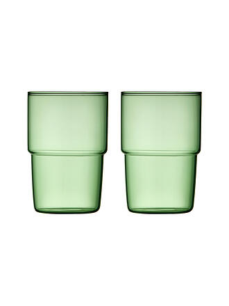 LYNGBY GLAS | Trinkglas 2er Set TORINO 40 cl Gruen