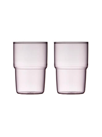 LYNGBY GLAS | Trinkglas 2er Set TORINO 40 cl Pink