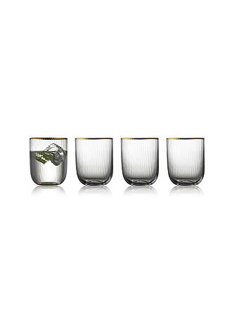 LYNGBY GLAS | Tumbler Set 4tlg. mit Goldkante PALERMO 35cl