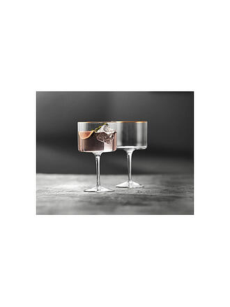 LYNGBY GLAS | Gin & Tonic Glas Set 4tlg. mit Goldkante PALERMO 45cl 