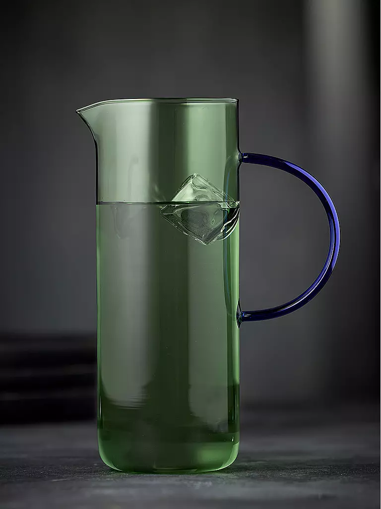 LYNGBY GLAS | Glaskrug TORINO 1,1l Gruen/ Blau  | hellgrün