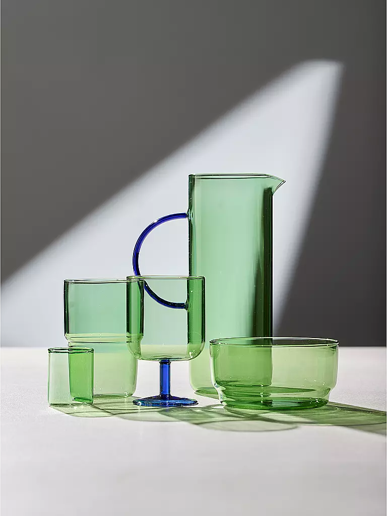 LYNGBY GLAS | Glaskrug TORINO 1,1l Gruen/ Blau  | hellgrün