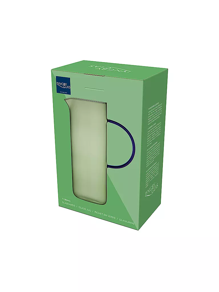 LYNGBY GLAS | Glaskrug TORINO 1,1l Gruen/ Blau  | hellgrün