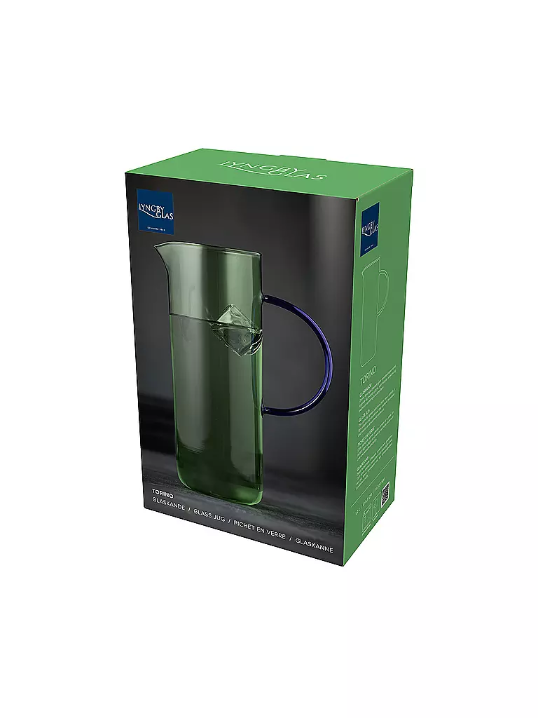 LYNGBY GLAS | Glaskrug TORINO 1,1l Gruen/ Blau  | hellgrün