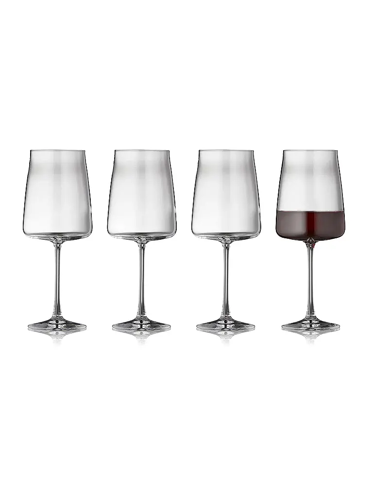 LYNGBY GLAS | Rotweinglas Set 4tlg. ZERO 54cl | Transparent