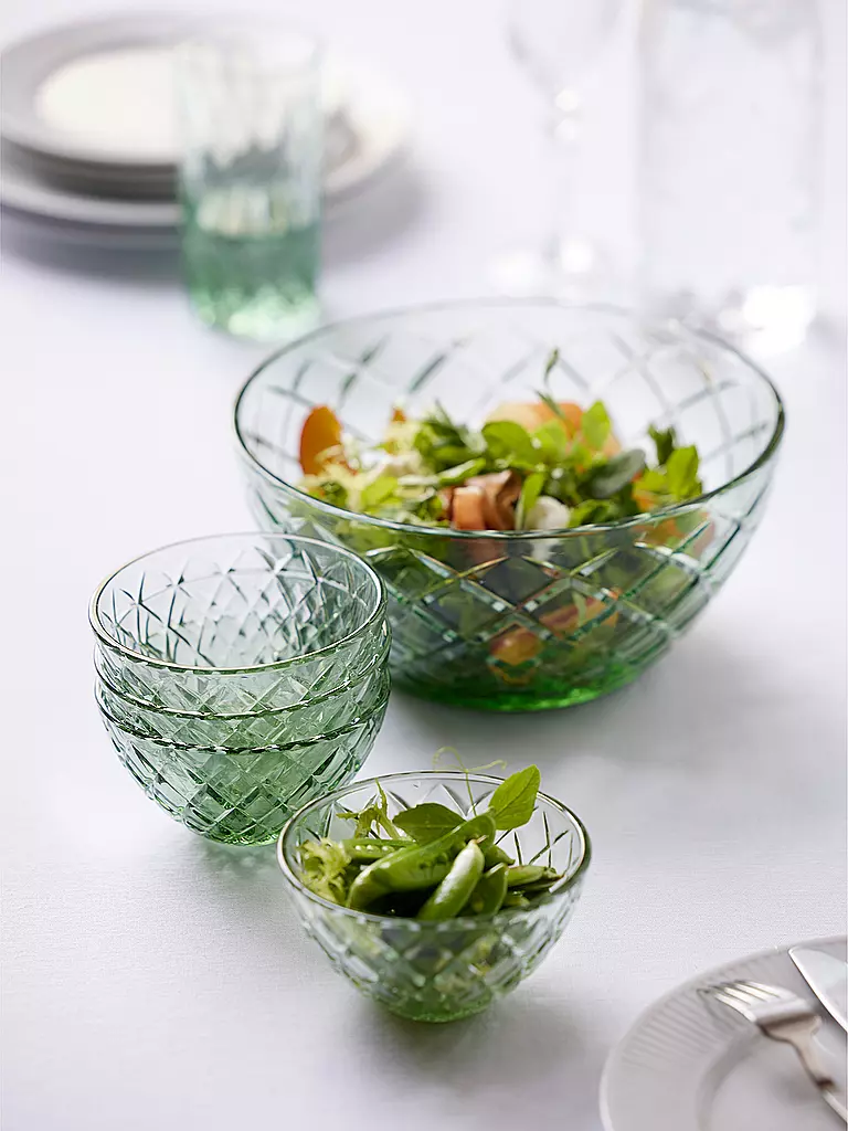 LYNGBY GLAS | Schüssel 24cm SORRENTO Gruen  | grün