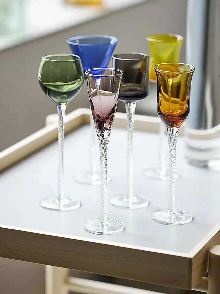 LYNGBY GLAS | Schnapsglas Set 6tlg. LONDON 18cm bunt | Bunt