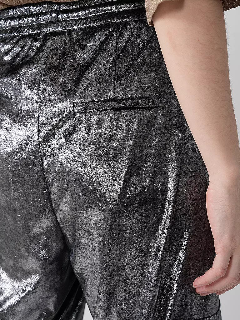 MAC | Cargohose VELVET | silber