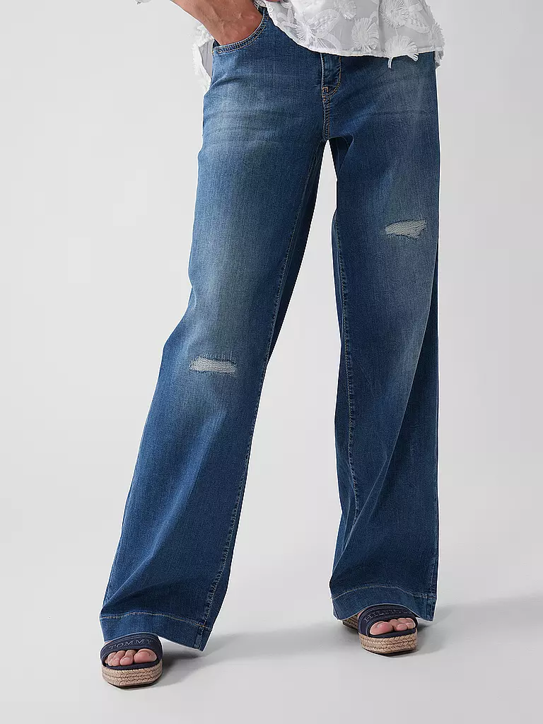 MAC | Jeans Flared Fit RICH PALAZZO | dunkelblau