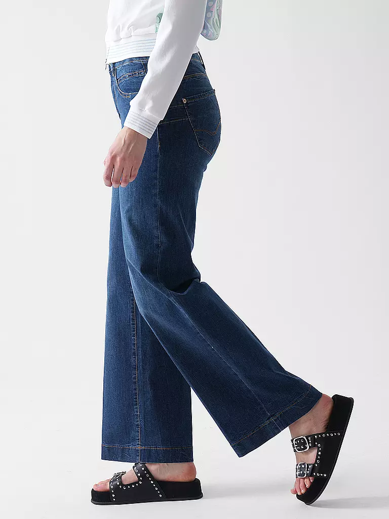 MAC | Jeans Flared Fit RICH PALAZZO | hellblau
