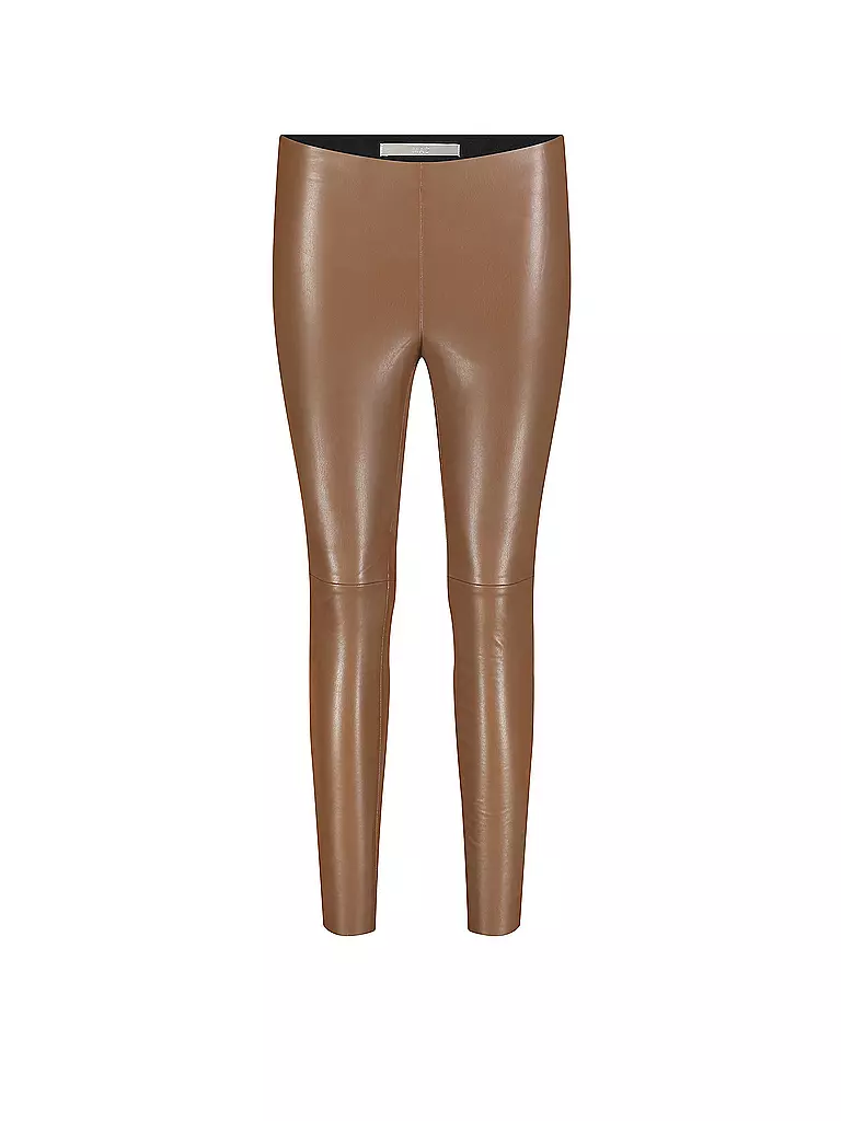 MAC | Leggings in Lederoptik  | Camel