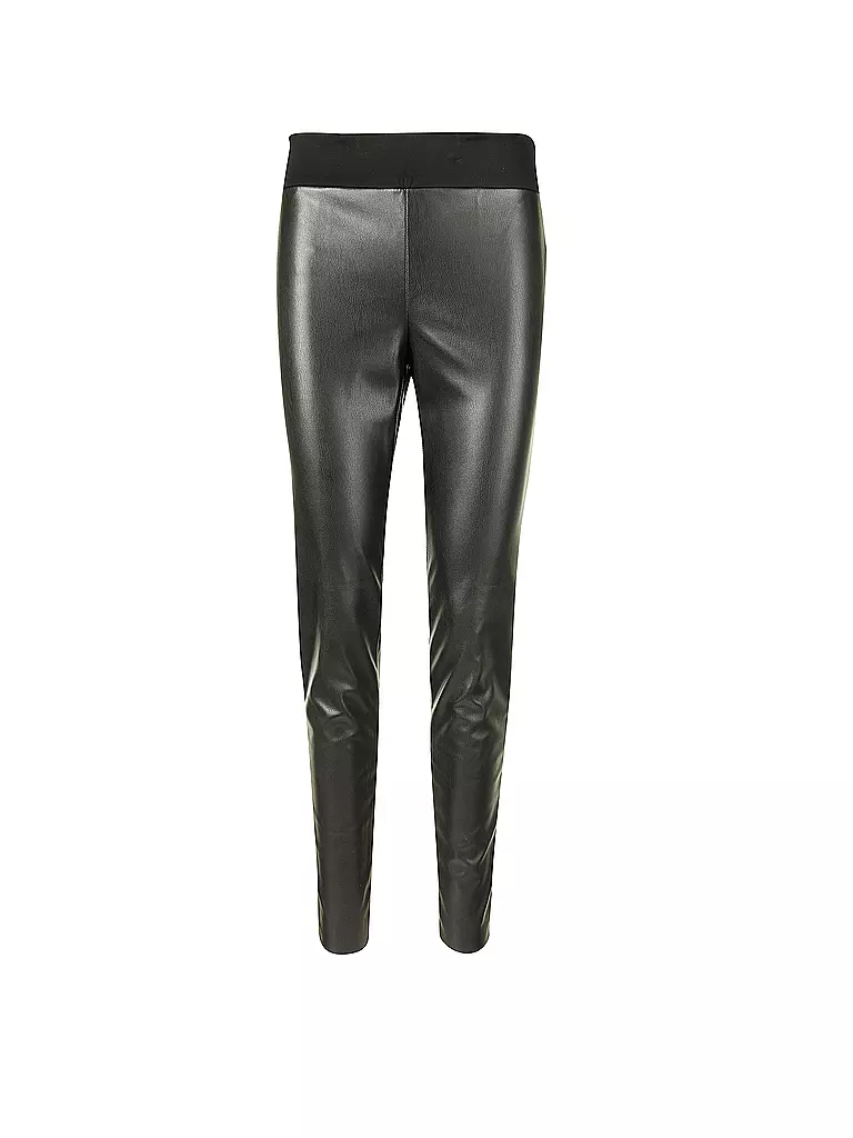 MAC | Leggings in Lederoptik  | schwarz