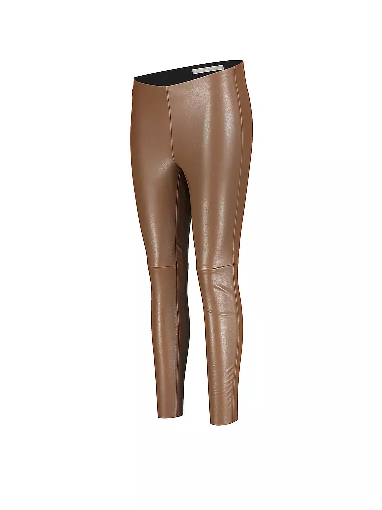 MAC | Leggings in Lederoptik  | Camel