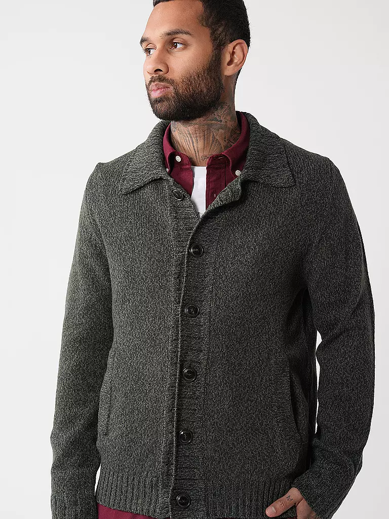 MAERZ | Strickjacke | dunkelgrün
