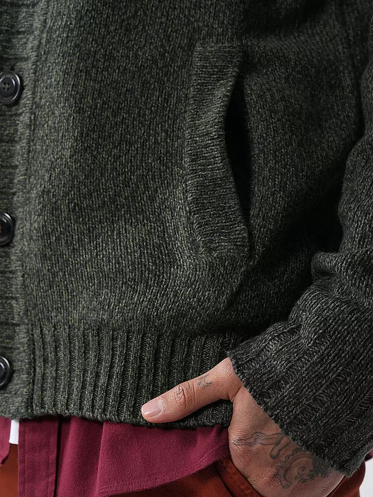 MAERZ | Strickjacke | dunkelgrün